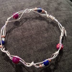 Forget me not bracelet with lapis and sugalite.